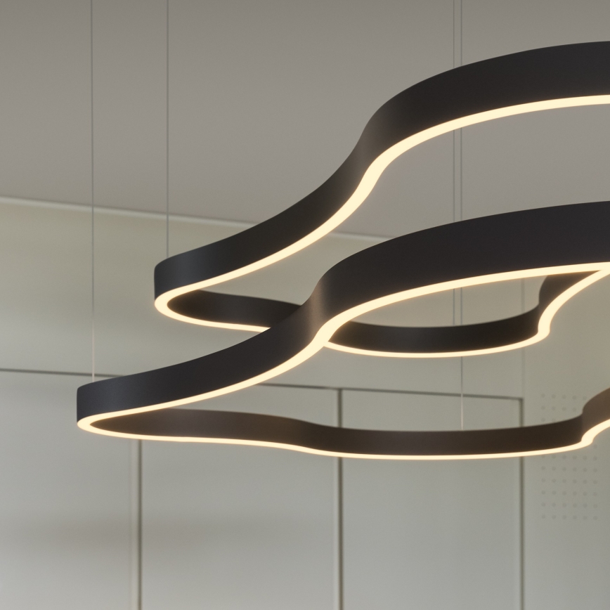 Ideal Lux - LED Csillár zsinóron WAVES LED/54W/230V CRI 90 fekete