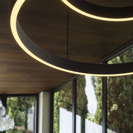 Ideal Lux - LED Csillár zsinóron WAVES LED/54W/230V CRI 90 fekete
