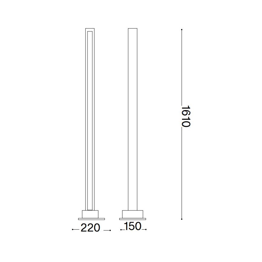 Ideal Lux - LED Dimmelhető állólámpa CRAFT LED/26W/230V CRI 90 bükkfa