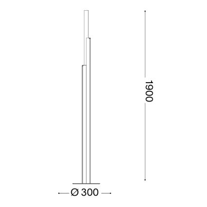 Ideal Lux - LED dimmelhető állólámpa DORICA 3xLED/33W/230V CRI 90 fehér