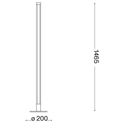 Ideal Lux - LED dimmelhető állólámpa YOKO LED/16W/230V CRI 90 fehér
