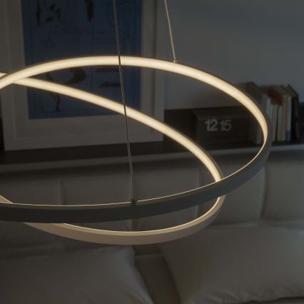 Ideal Lux - LED dimmelhető, kábelen függesztett csillár OZ LED/55W/230V Ø 80 cm CRI 90 fehér