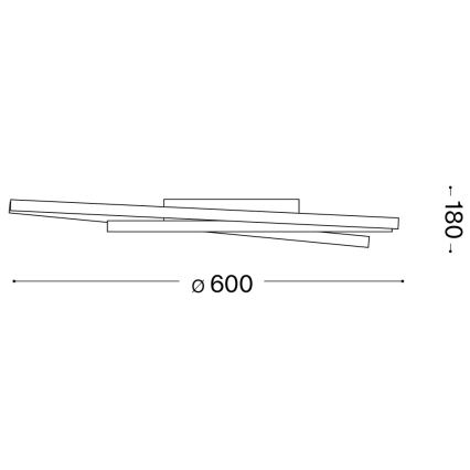 Ideal Lux - LED Dimmelhető mennyezeti lámpatest OZ LED/48W/230V átmérő 60 cm CRI 90 fehér