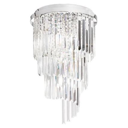 Ideal Lux - LED kristály felületre szerelhető csillár CARLTON 8xE14/40W/230V átm. 40 cm fényes króm