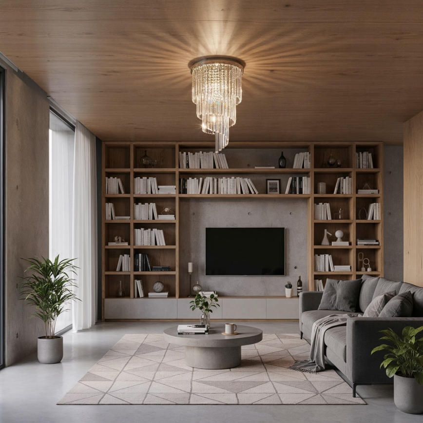 Ideal Lux - LED kristály felületre szerelhető csillár CARLTON 8xE14/40W/230V átm. 40 cm fényes króm