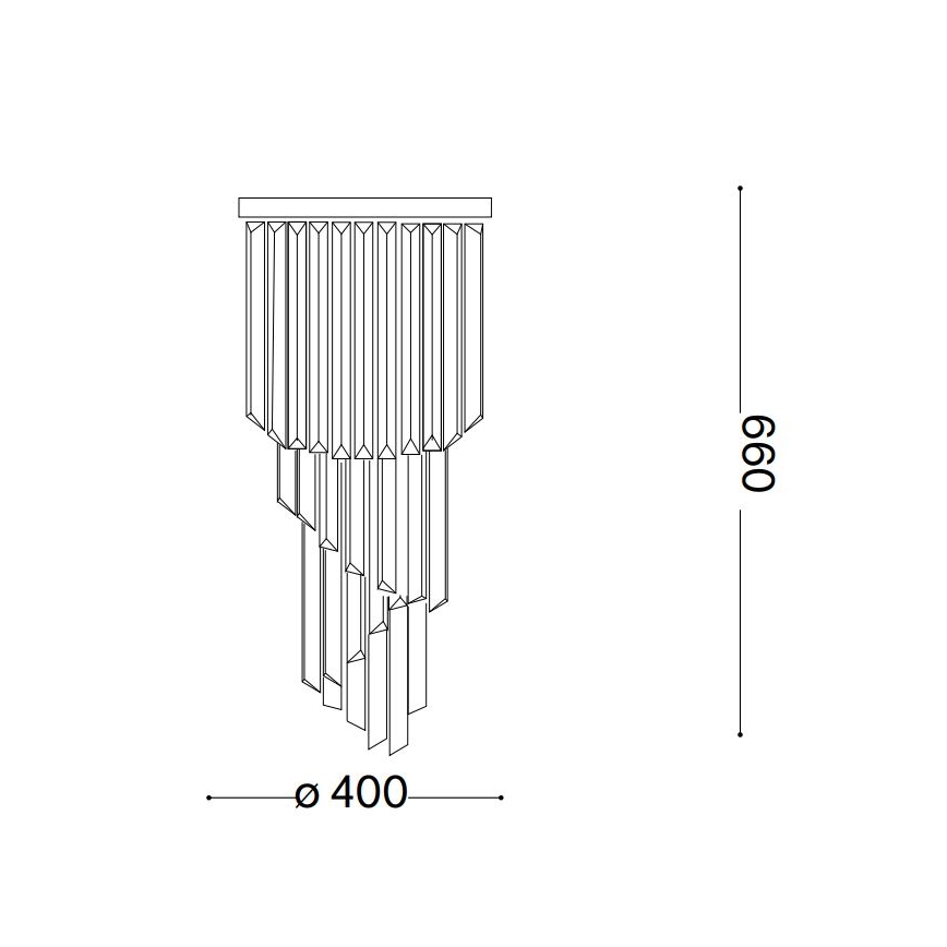 Ideal Lux - LED kristály felületre szerelhető csillár CARLTON 8xE14/40W/230V átm. 40 cm fényes króm