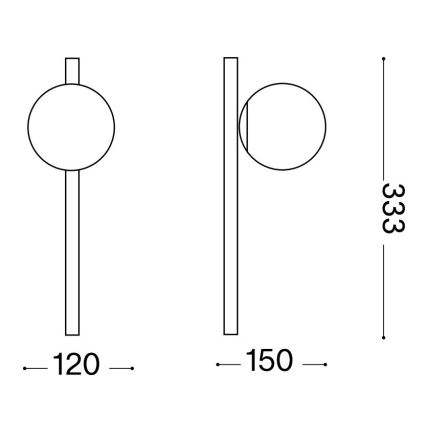 Ideal Lux - LED Fali lámpa BINOMIO 1xG9/3W/230V fehér