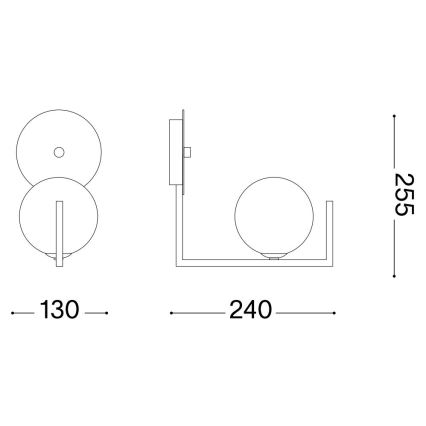 Ideal Lux - LED Fali lámpa BIRDS 1xG9/3W/230V fekete/arany