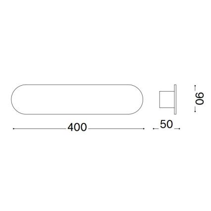 Ideal Lux - LED Fali lámpa ECHO LED/20W/230V 40 cm CRI 90 réz