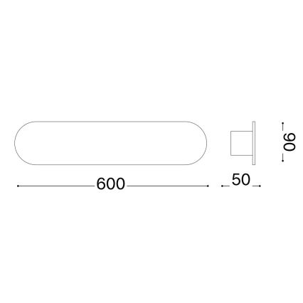 Ideal Lux - LED Fali lámpa ECHO LED/30W/230V 60 cm CRI 90 réz
