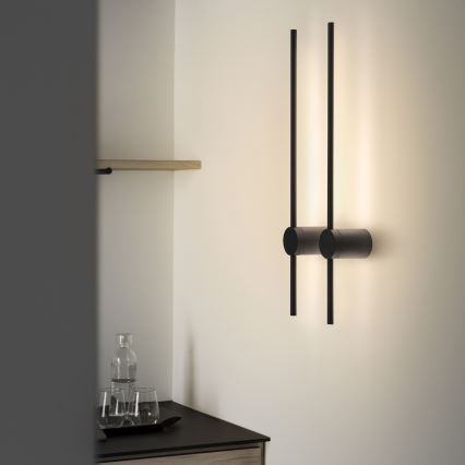 Ideal Lux - LED Fali lámpa ESSENCE LED/12W/230V 2700K 70 cm CRI 90 fekete