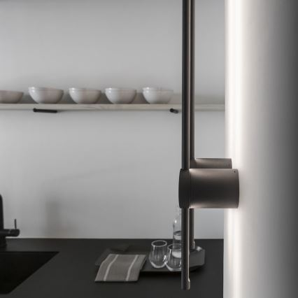 Ideal Lux - LED Fali lámpa ESSENCE LED/12W/230V 2700K 70 cm CRI 90 fekete