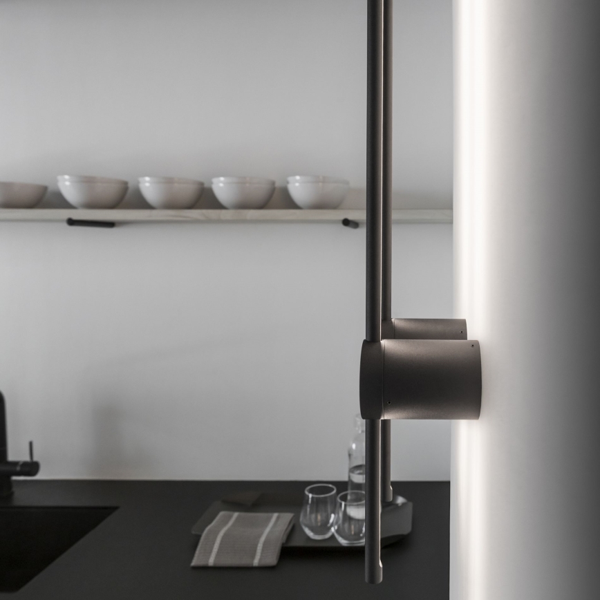 Ideal Lux - LED Fali lámpa ESSENCE LED/12W/230V 2700K 70 cm CRI 90 fekete