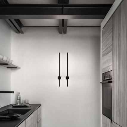 Ideal Lux - LED fali lámpa ESSENCE LED/12W/230V 4000K 70 cm CRI 90 fekete