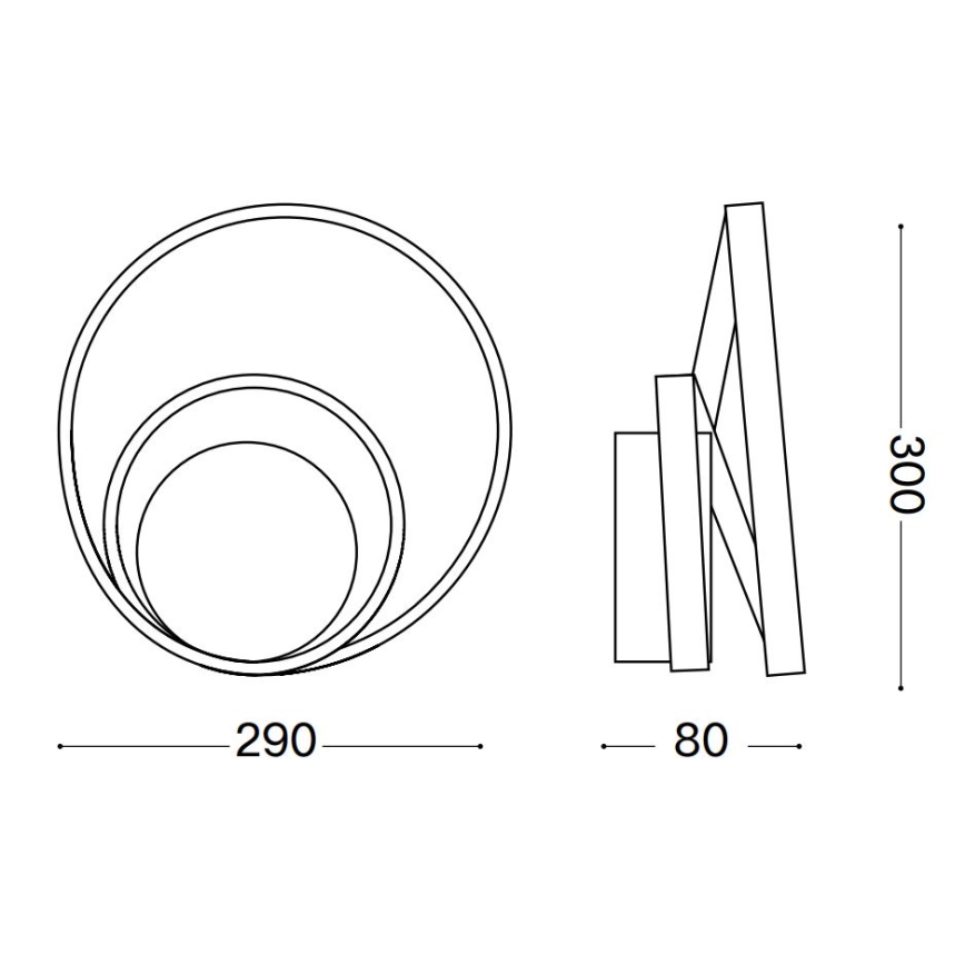 Ideal Lux - LED Fali lámpa OZ LED/26W/230V CRI 90 fehér