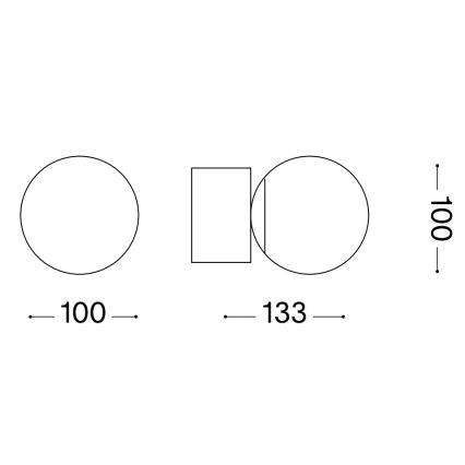Ideal Lux - LED fali lámpa PERLAGE 1xG9/3W/230V fekete/füstös
