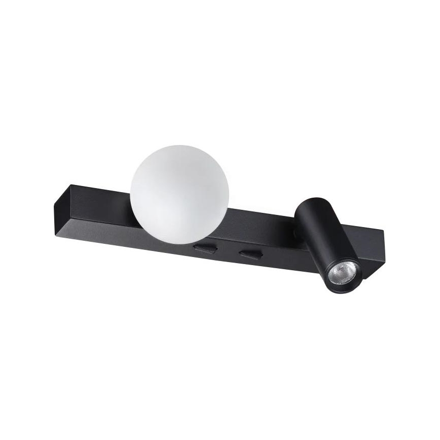 Ideal Lux - LED fali lámpa PING PONG 2xLED/3W/230V CRI 90 fekete