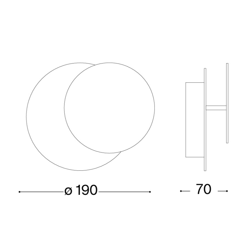 Ideal Lux - LED Fali lámpa TICK LED/7,5W/230V arany