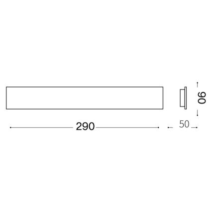 Ideal Lux - LED Fali lámpa ZIG ZAG LED/12,5W/230V 29 cm CRI 90 fehér