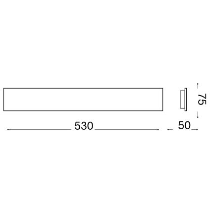 Ideal Lux - LED Fali lámpa ZIG ZAG LED/23W/230V 53 cm CRI 90 réz