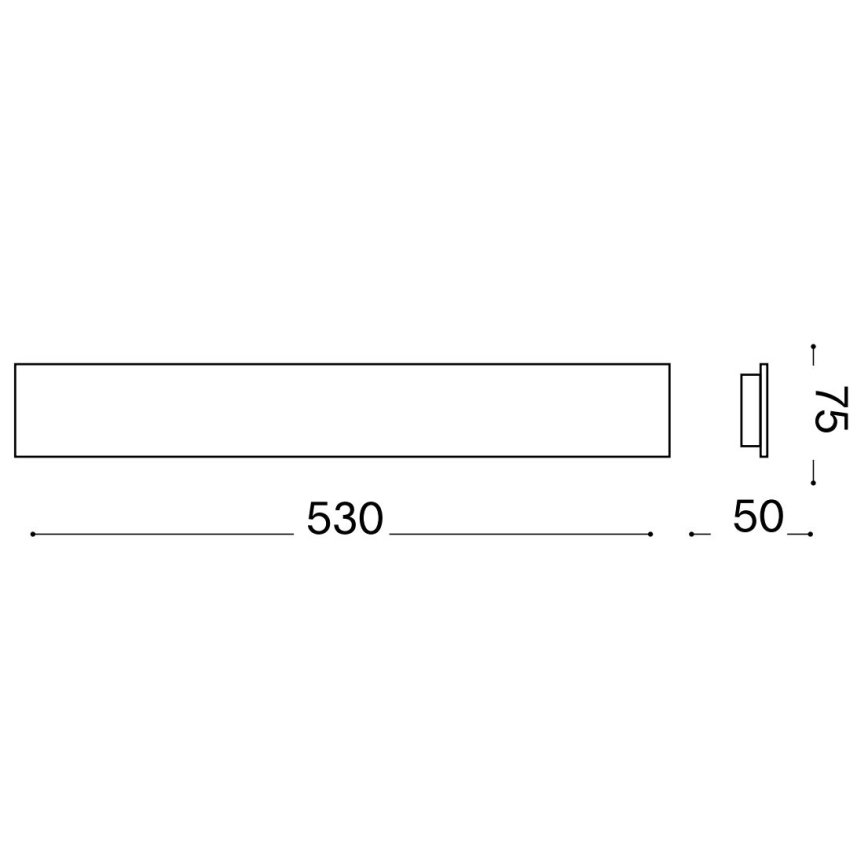 Ideal Lux - LED Fali lámpa ZIG ZAG LED/23W/230V 53 cm CRI 90 réz
