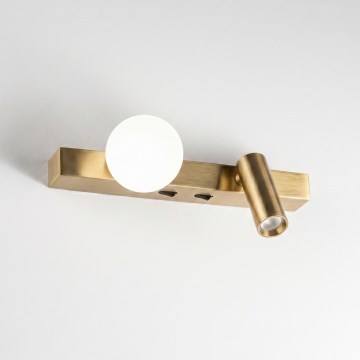 Ideal Lux - LED fali lámpatest BINOMIO 2xLED/3W/230V CRI 90 sárgaréz