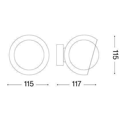 Ideal Lux - LED fali lámpatest BLOOM 1xG9/3W/230V arany/füstös bézs