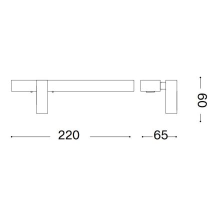 Ideal Lux - LED fali lámpatest BONNE 2xLED/6,5W/230V CRI 90 matt króm