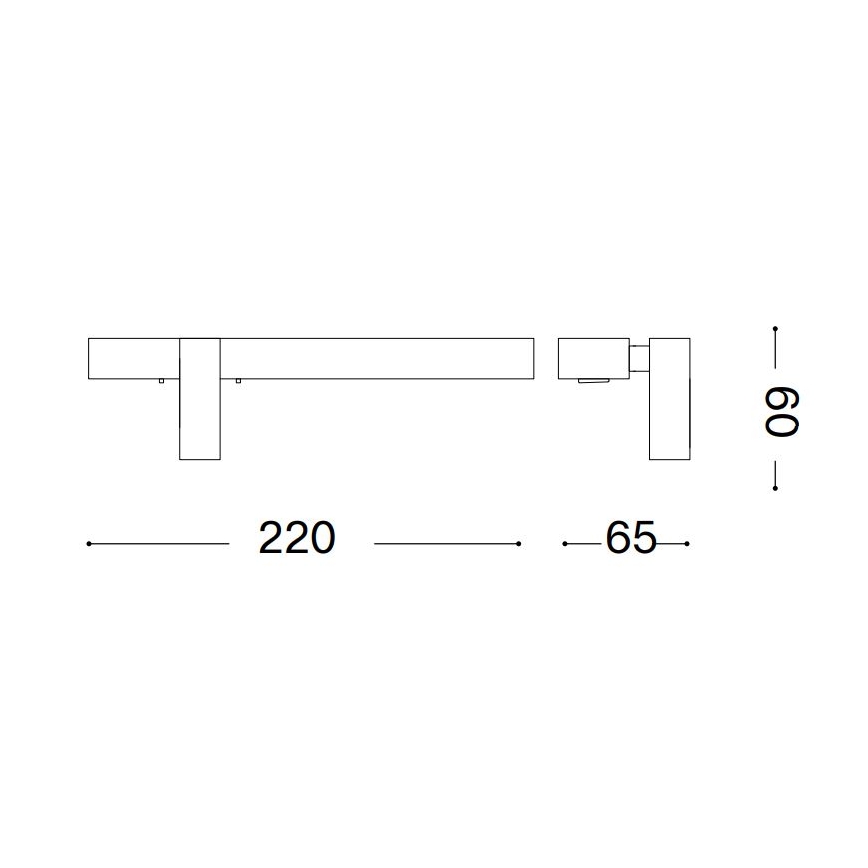 Ideal Lux - LED fali lámpatest BONNE LED/6,5W/230V CRI 90 matt króm