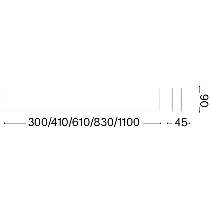 Ideal Lux - DELTA LED fali lámpatest LED/14W/230V 3000K 41 cm CRI 90 beton