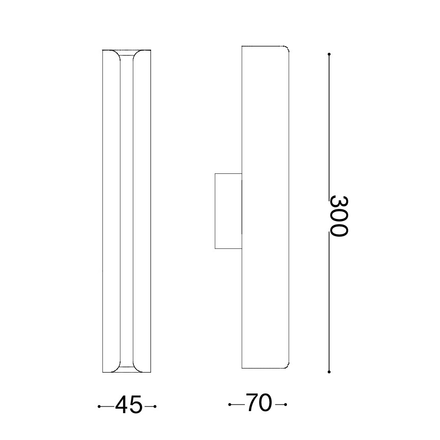Ideal Lux - DORICA LED fali lámpatest 8,5W/230V CRI 90 matt króm