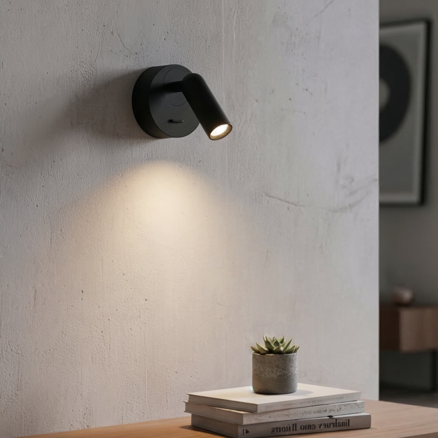 Ideal Lux - LED Fali spotlámpa BEAN LED/3W/230V CRI 90 fekete