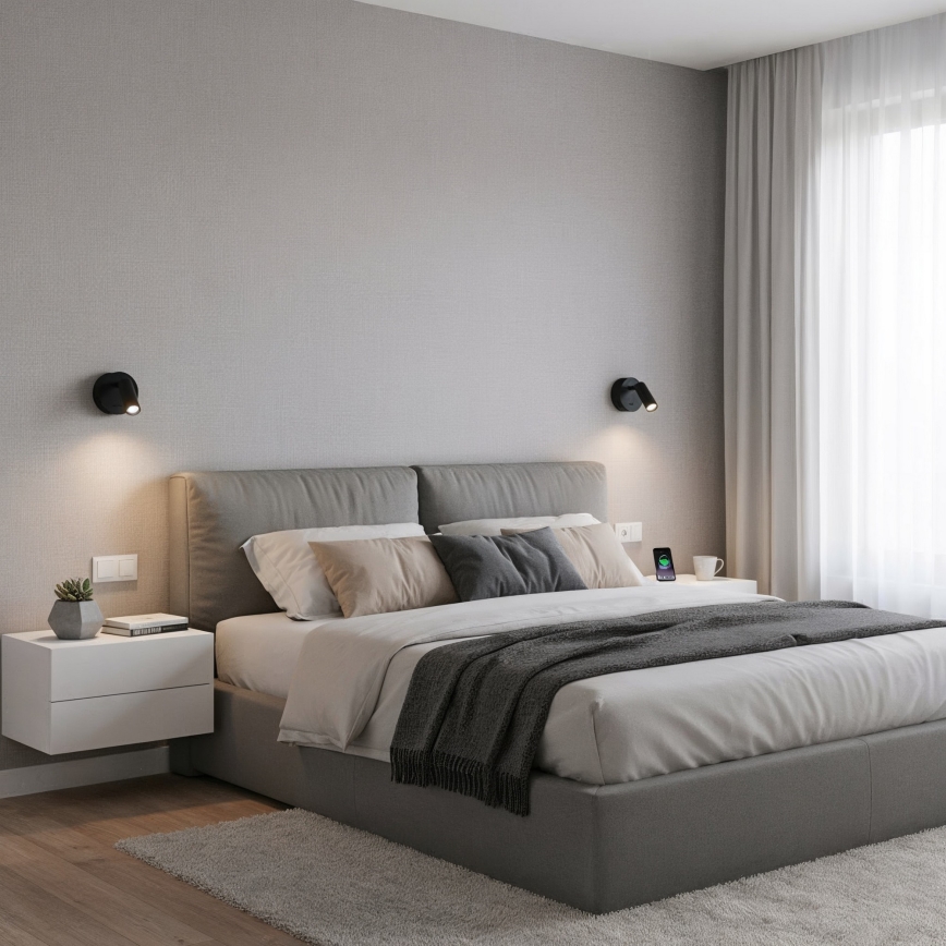 Ideal Lux - LED Fali spotlámpa BEAN LED/3W/230V CRI 90 fekete