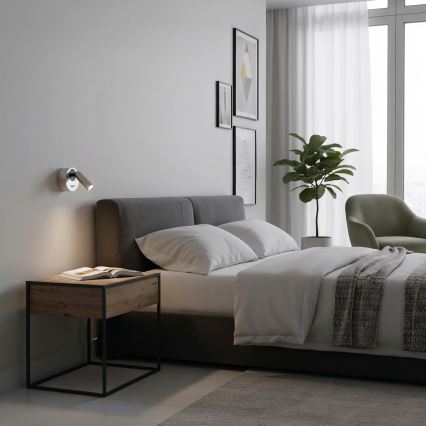 Ideal Lux - LED Fali spotlámpa BEAN LED/3W/230V CRI 90 fényezett króm