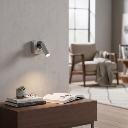 Ideal Lux - LED Fali spotlámpa BEAN LED/3W/230V CRI 90 fényezett króm