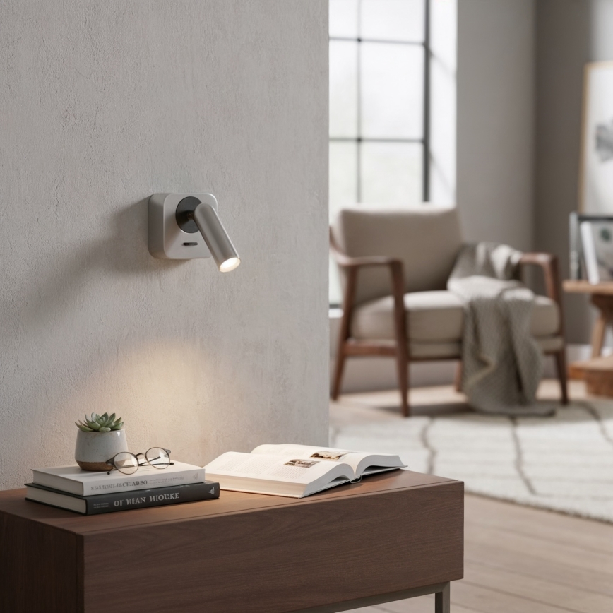 Ideal Lux - LED Fali spotlámpa BEAN LED/3W/230V CRI 90 fényezett króm