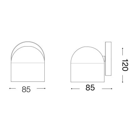 Ideal Lux - LED Fali spotlámpa DODO 1xGX53/9W/230V fehér