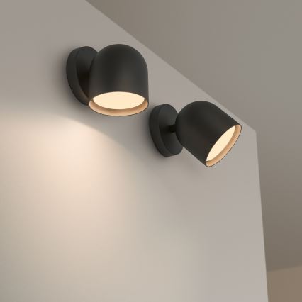 Ideal Lux - LED Fali spotlámpa DODO 1xGX53/9W/230V fekete