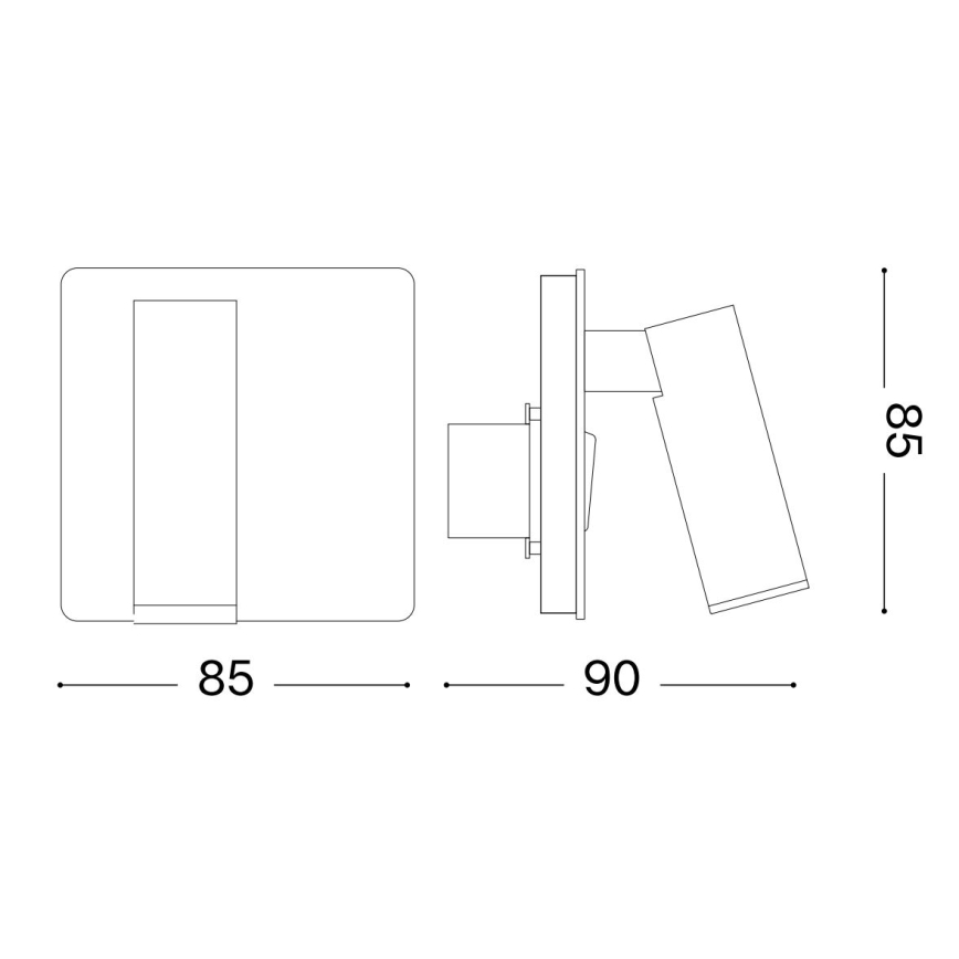 Ideal Lux - LED Fali spotlámpa LITE LED/3W/230V CRI 90 fehér