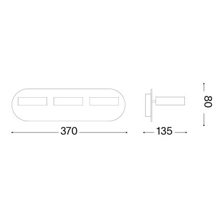 Ideal Lux - LED fali spotlámpa OBY 3xLED/6W/230V CRI 90 fehér