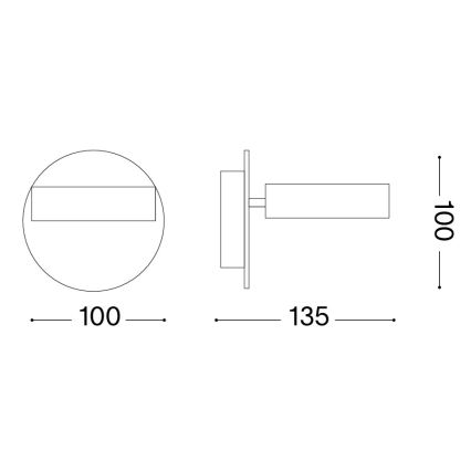 Ideal Lux - LED fali spotlámpa OBY LED/6W/230V CRI 90 fehér