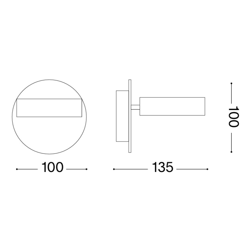 Ideal Lux - LED fali spotlámpa OBY LED/6W/230V CRI 90 fehér