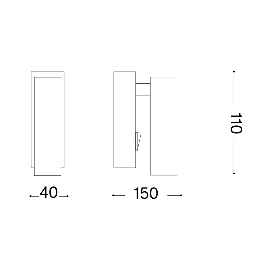 Ideal Lux - LED fali spotlámpa PAGE LED/3W/230V CRI 90 fehér
