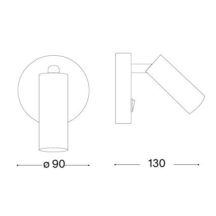 Ideal Lux - LED fali spotlámpa PAGE LED/3W/230V CRI 90 fehér