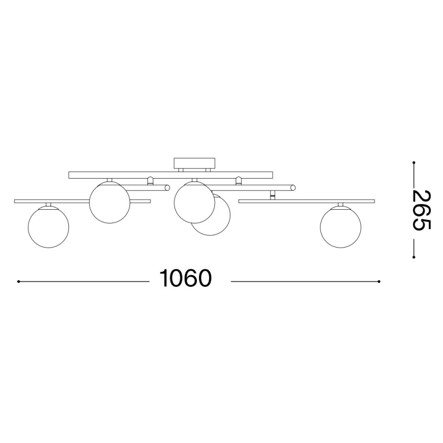 Ideal Lux - LED Felületre szerelhető csillár ATLAS 5xG9/3W/230V arany