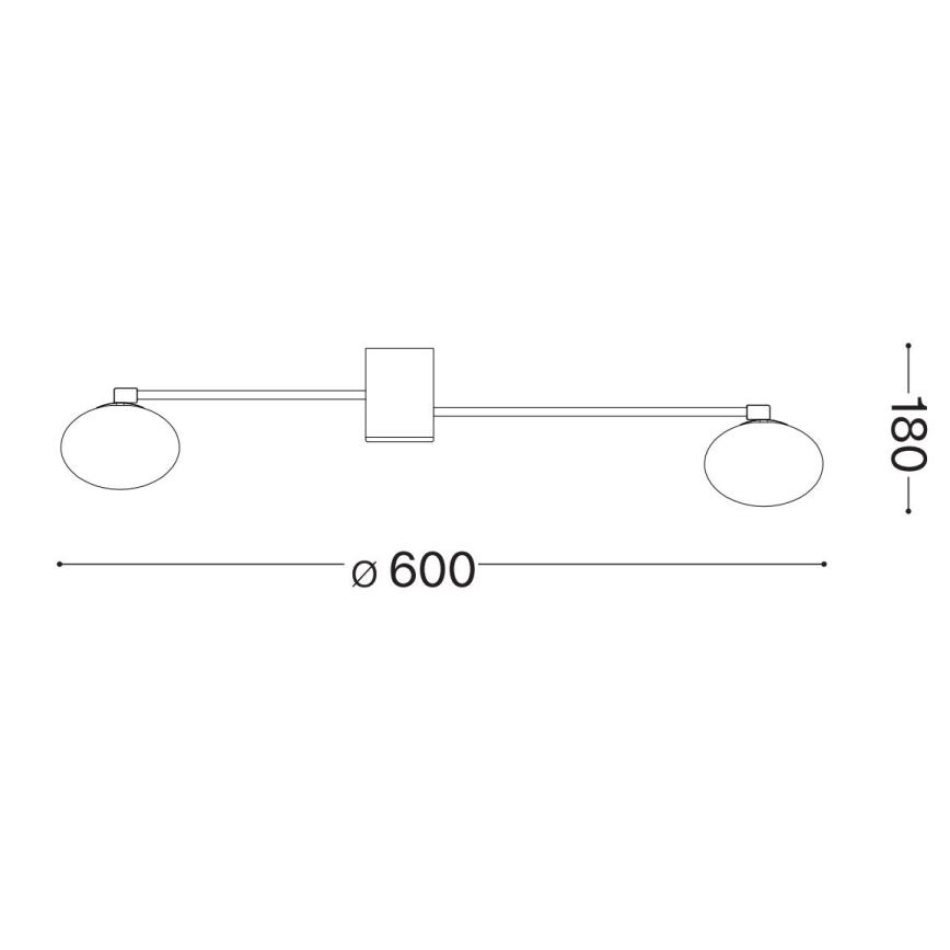 Ideal Lux - LED Felületre szerelhető csillár HERMES 3xG9/3W/230V átm. 60 cm arany