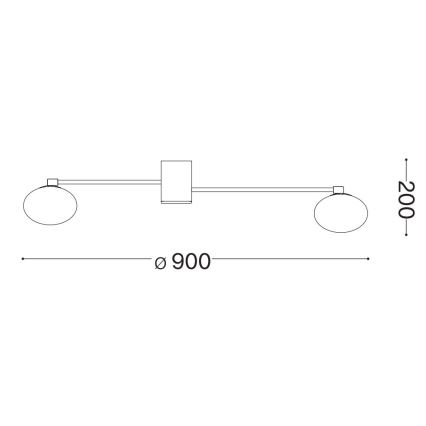 Ideal Lux - LED Felületre szerelhető csillár HERMES 3xG9/3W/230V átm. 90 cm fehér