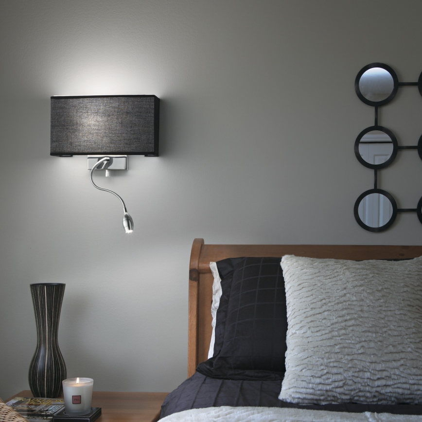 Ideal Lux - LED flexibilis fali lámpa HOTEL 1xE27/60W + LED/1,5W/230V