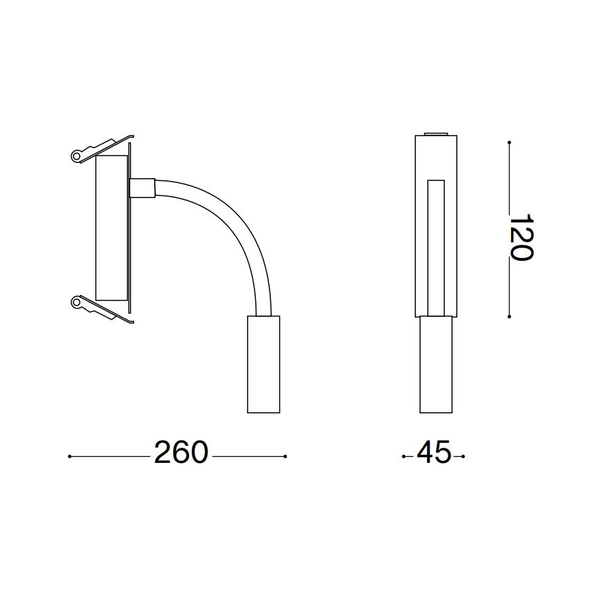 Ideal Lux - LED flexibilis olvasólámpa IO LED/3W/230V CRI 90 fekete