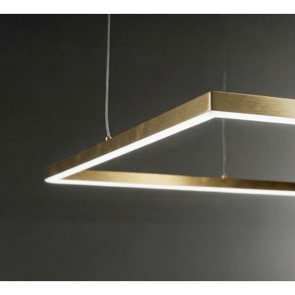 Ideal Lux - LED csillár zsinóron ORACLE SLIM LED/53W/230V 3000K CRI 90 90x90 cm arany
